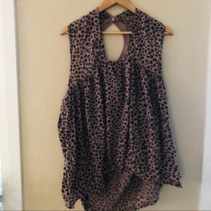 TWIK Leopard Print Purple Beach Coverup
